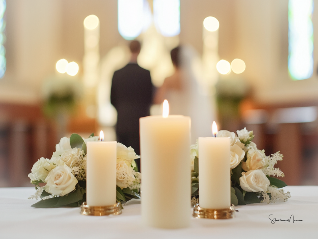 Unity Candle ceremony performed by officiant Starlene, offering meaningful and personalized wedding services in DC, MD, and NoVA.